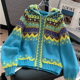 Sadie | Women's Fair Isle Hooded Jumper