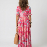 SKYE | Floral V-Neck Sleeveless Midi Dress