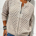 Clara | Elegant Breathable Openwork Knit Cardigan