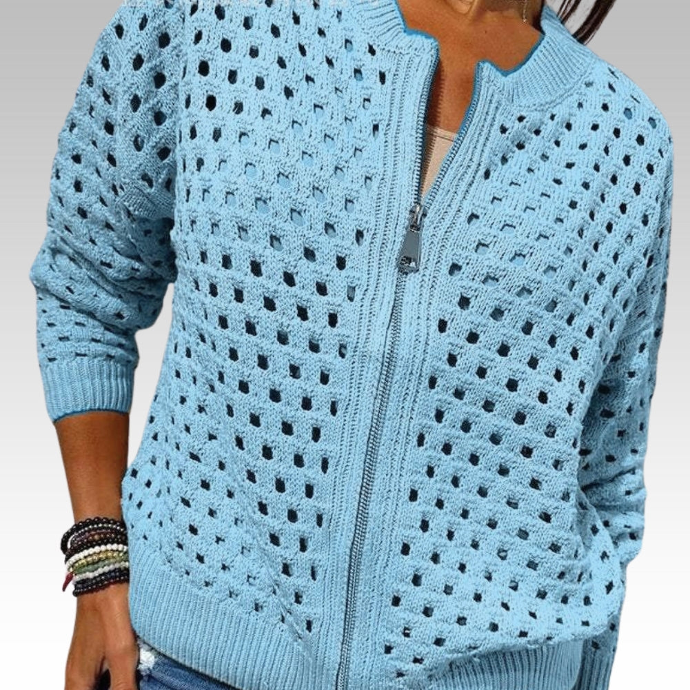 Clara | Elegant Breathable Openwork Knit Cardigan