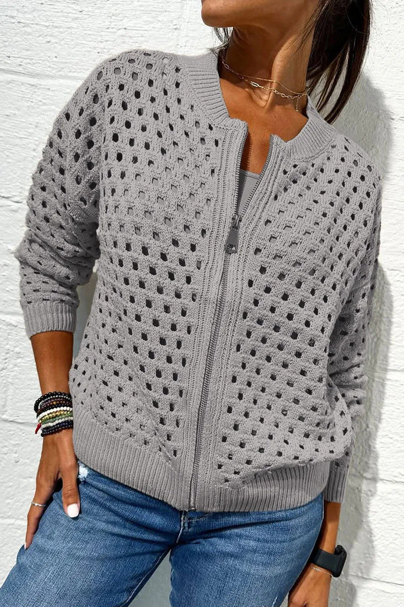 Clara | Elegant Breathable Openwork Knit Cardigan