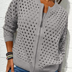 Clara | Elegant Breathable Openwork Knit Cardigan