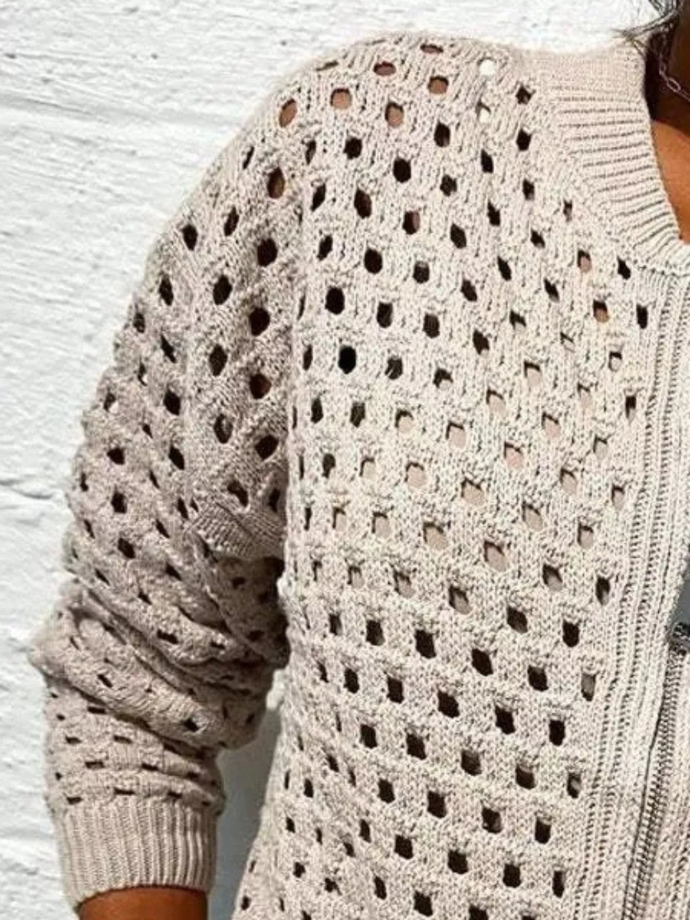 Clara | Elegant Breathable Openwork Knit Cardigan