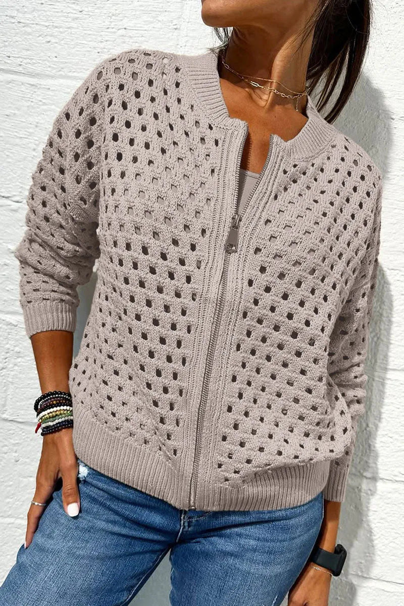 Clara | Elegant Breathable Openwork Knit Cardigan