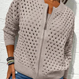 Clara | Elegant Breathable Openwork Knit Cardigan