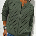 Clara | Elegant Breathable Openwork Knit Cardigan