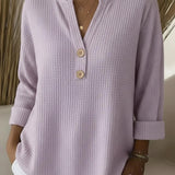 Lucinda | Buttoned Henley Top