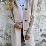 Zoe | Long Button-Front Knit Cardigan