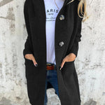 Zoe | Long Button-Front Knit Cardigan