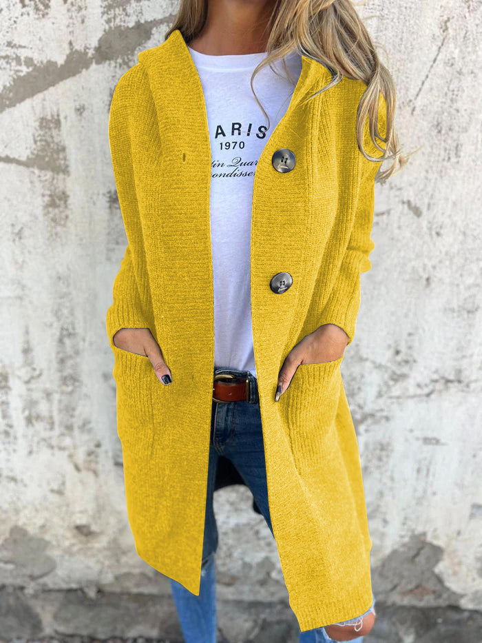 Zoe | Long Button-Front Knit Cardigan