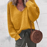 Aurelie | Relaxed V-Neck Knit Sweater