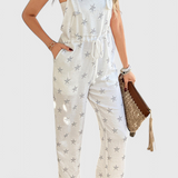 Bianca Relaxed Long Jumpsuit with Star Print