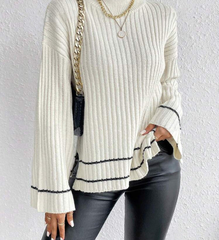 Alison | Women's Turtleneck Ribbed Sweater