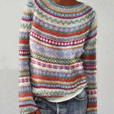 Rosalie | Rainbow Stripe Knit Sweater