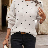 Anne | Women's Relaxed Fit Polka Dot Sweater