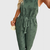 Bianca Relaxed Long Jumpsuit with Star Print