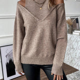 Noelle | Women's Cold Shoulder Turtleneck Sweater