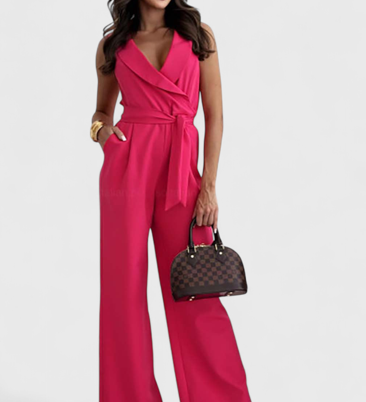Elegant Sleeveless Montserrat Mono with Bow and Flowing Fall