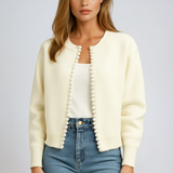 Octavia | Pearl-Embellished Cardigan