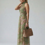 MABEL | Halter Ruched Midi Dress