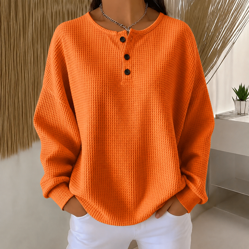 Sarah – Orange Jumper