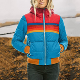 Ines - Retro Hooded Leather Jacket