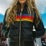 Ines - Retro Hooded Leather Jacket