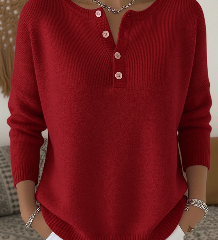 Blanche | Casual Button-Up Jumper