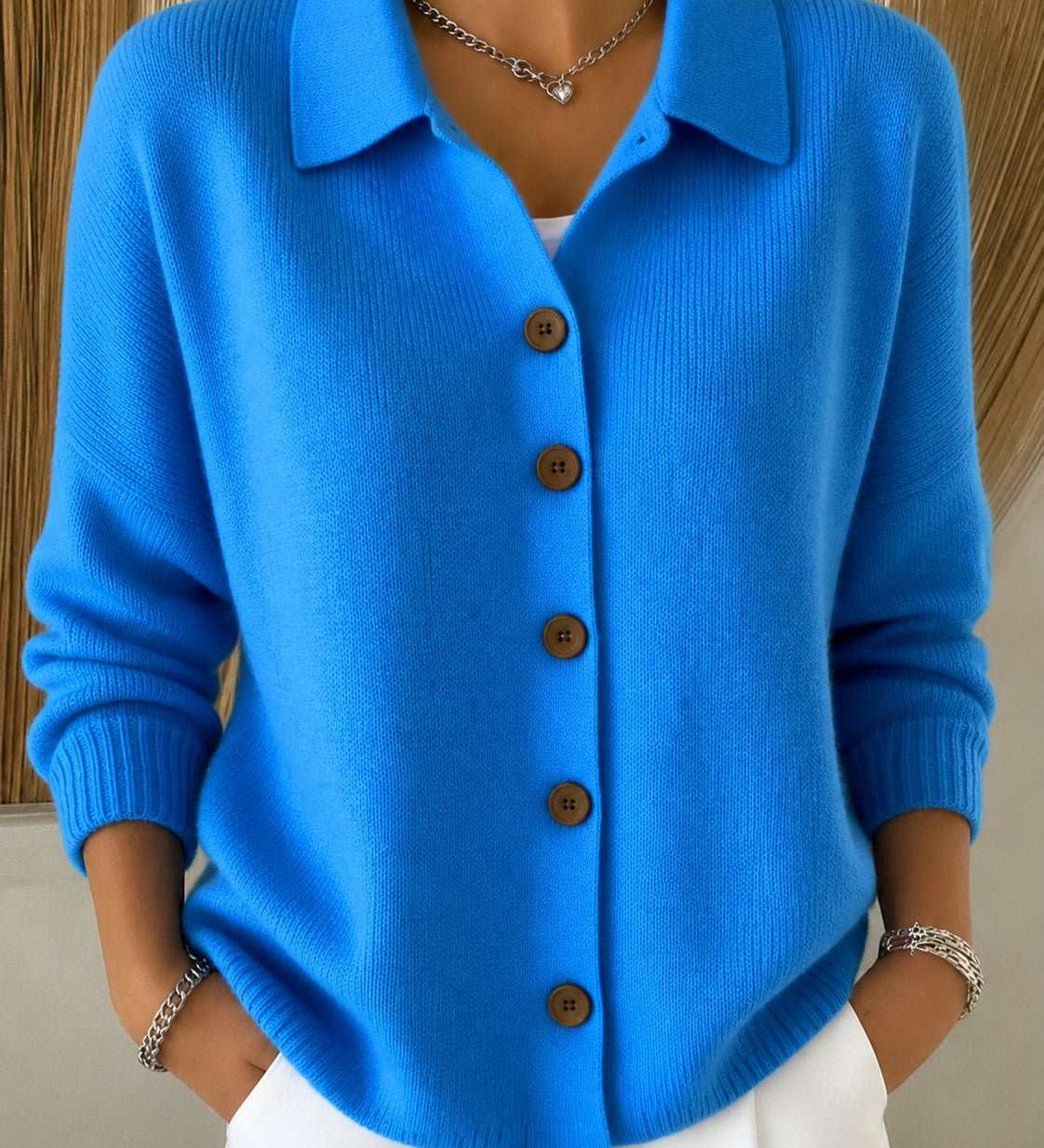 Juliet | Warm, Comfortable Collared Knit Cardigan