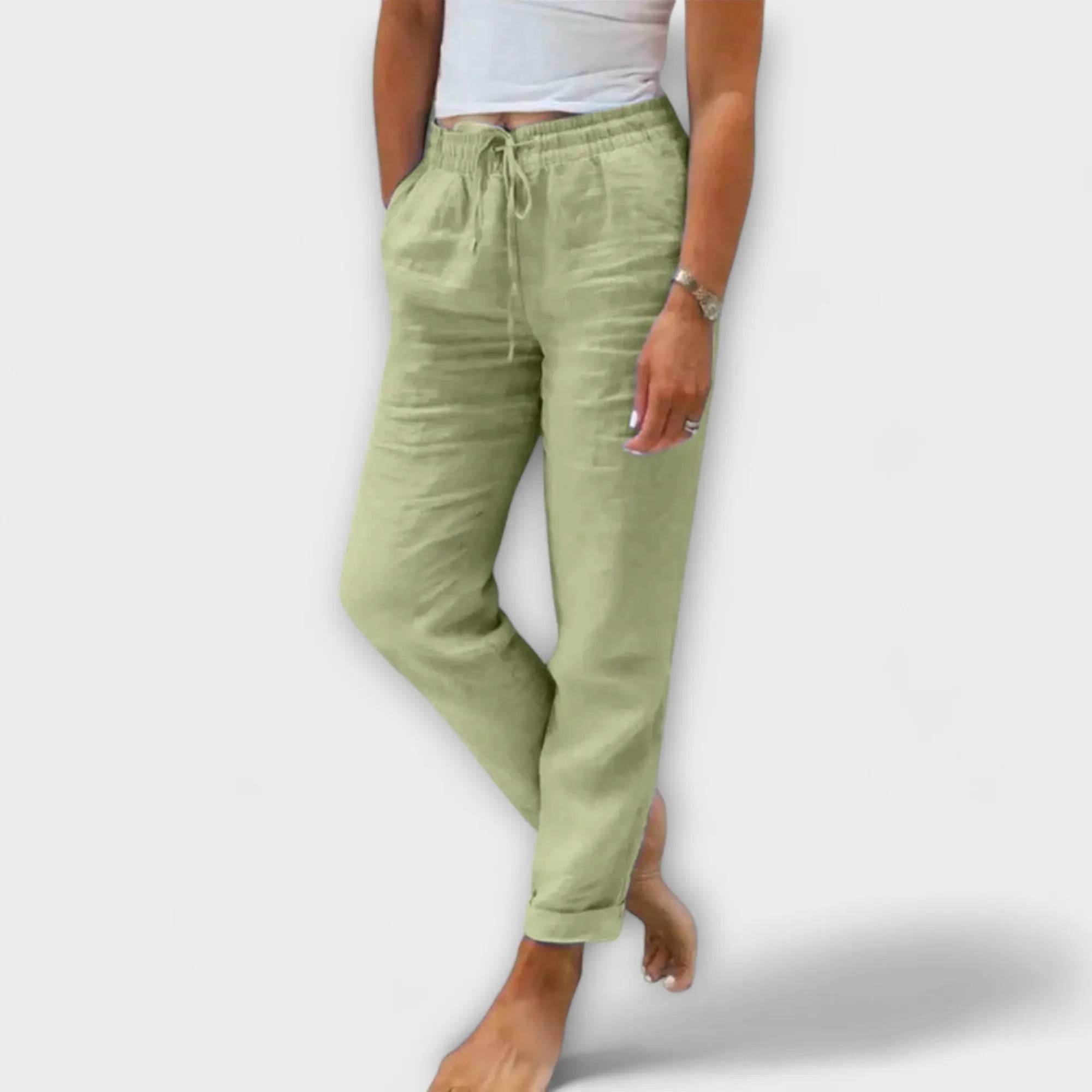 Stacy - Lightweight Linen Trousers