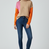 Ivy | Women's High Collar Ribbed Cuff Knit Sweater