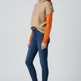 Ivy | Women's High Collar Ribbed Cuff Knit Sweater