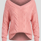 Nora | Women's Oversized Round Neck Ribbed Cuff Sweater