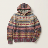 Maya | Women's Geometric Patterned Knit Hoodie