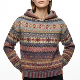 Maya | Women's Geometric Patterned Knit Hoodie