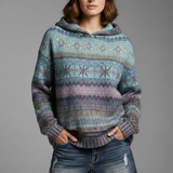 Maya | Women's Geometric Patterned Knit Hoodie