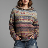 Maya | Women's Geometric Patterned Knit Hoodie