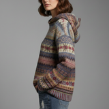 Maya | Women's Geometric Patterned Knit Hoodie