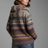 Maya | Women's Geometric Patterned Knit Hoodie