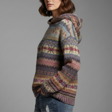 Maya | Women's Geometric Patterned Knit Hoodie