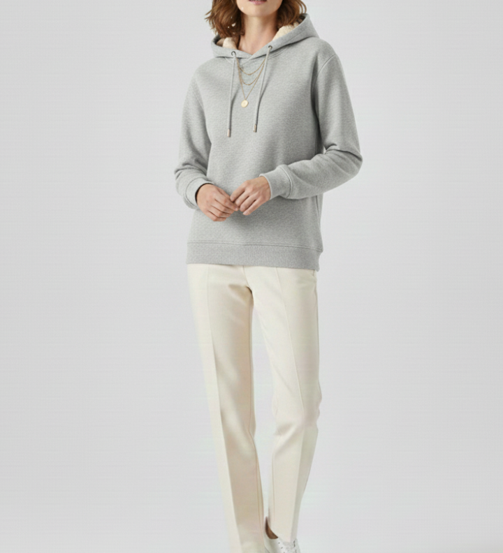 Harper | Women's Sherpa Lined Ribbed Cuff Pullover Hoodie