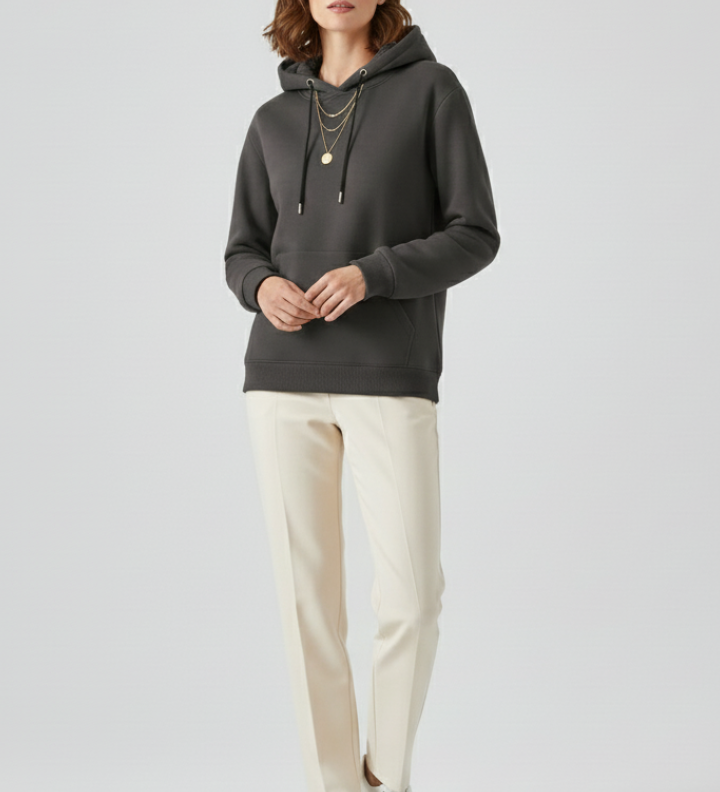 Harper | Women's Sherpa Lined Ribbed Cuff Pullover Hoodie