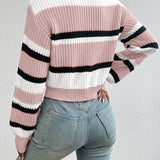 Luca | Striped Knit Cropped Sweater