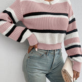 Luca | Striped Knit Cropped Sweater