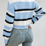 Luca | Striped Knit Cropped Sweater