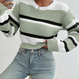 Luca | Striped Knit Cropped Sweater