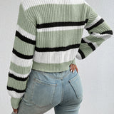 Luca | Striped Knit Cropped Sweater