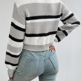 Luca | Striped Knit Cropped Sweater