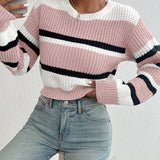Luca | Striped Knit Cropped Sweater