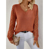 Elodie | Elegant V-Neck Knit Sweater